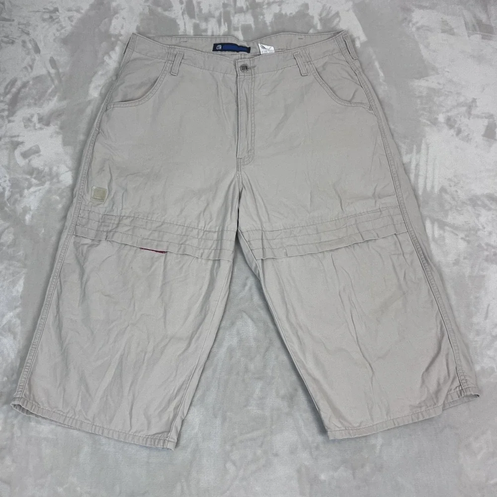 Vintage Levis L2 Shorts Mens‎ 38 Beige Long Length Baggy Loose Y2K Skater Grunge